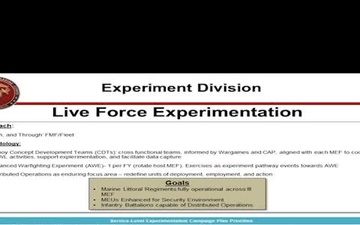 Experiment Division Overview Video for Marine Corps Warfighting Laboratory