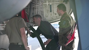 RAF Mildenhall Airmen interact with Polish forces