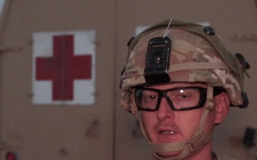 Combat medics work to maintain 1st ID's fighting force during first ever division NTC rotation.