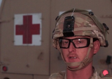 Combat medics work to maintain 1st ID's fighting force during first ever division NTC rotation.