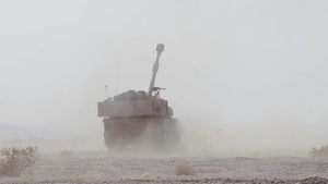 1-5 FA performs livefire gunnery at NTC