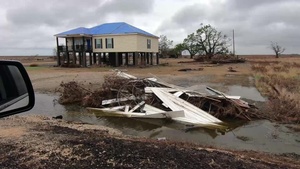 Hurricane Laura: Creole, LA damage driving