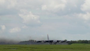 B-52 takes off from RAF Fairford.