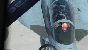 Tankers refuel Navy Hornets