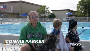 Yokota pool lets dogs swim