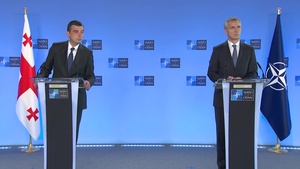 NATO Secretary General holds joint press point with Georgian Prime Minister