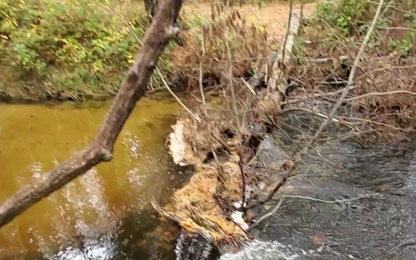 La Crosse River flows at Pine View Recreation Area at Fort McCoy