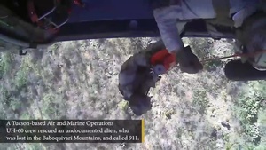 On September 29, A Tucson Air Branch UH-60 crew rescues an individual lost in the Baboquivari Peak Wilderness Area.