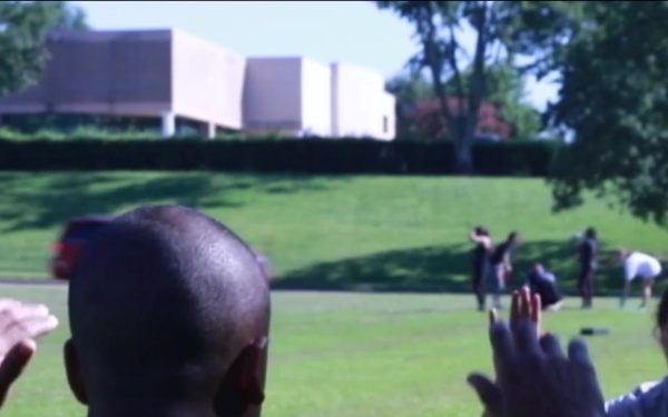 Recruiting Station Raleigh physical training session with poolees