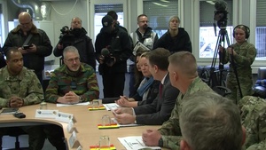 Press event Feb. 27, 2020 at Army Prepositioned Stock - 2 Zutendaal for Defender Europe 2020