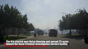 Firefighters battle fire near Camp Pendleton housing