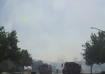 Firefighters battle fire near Camp Pendleton housing