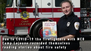 Story time: Camp Lejeune firefighter records reading of fire safety story for DoDEA students on MCB Camp Lejeune & MCAS New River