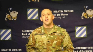 3rd Infantry Division soldier shout-out to Alabama Crimson Tide
