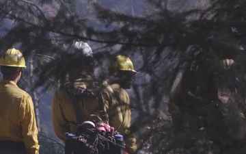 Day One Fire Fighting Operations in the Shasta-Trinity National Forest (Slow Motion 60 FPS No Sound)