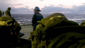 High tide: Fox Co, 31st MEU, debark USS New Orleans on boat raid