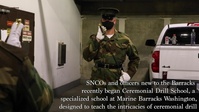 Ceremonial Drill School is underway at Marine Barracks Washington