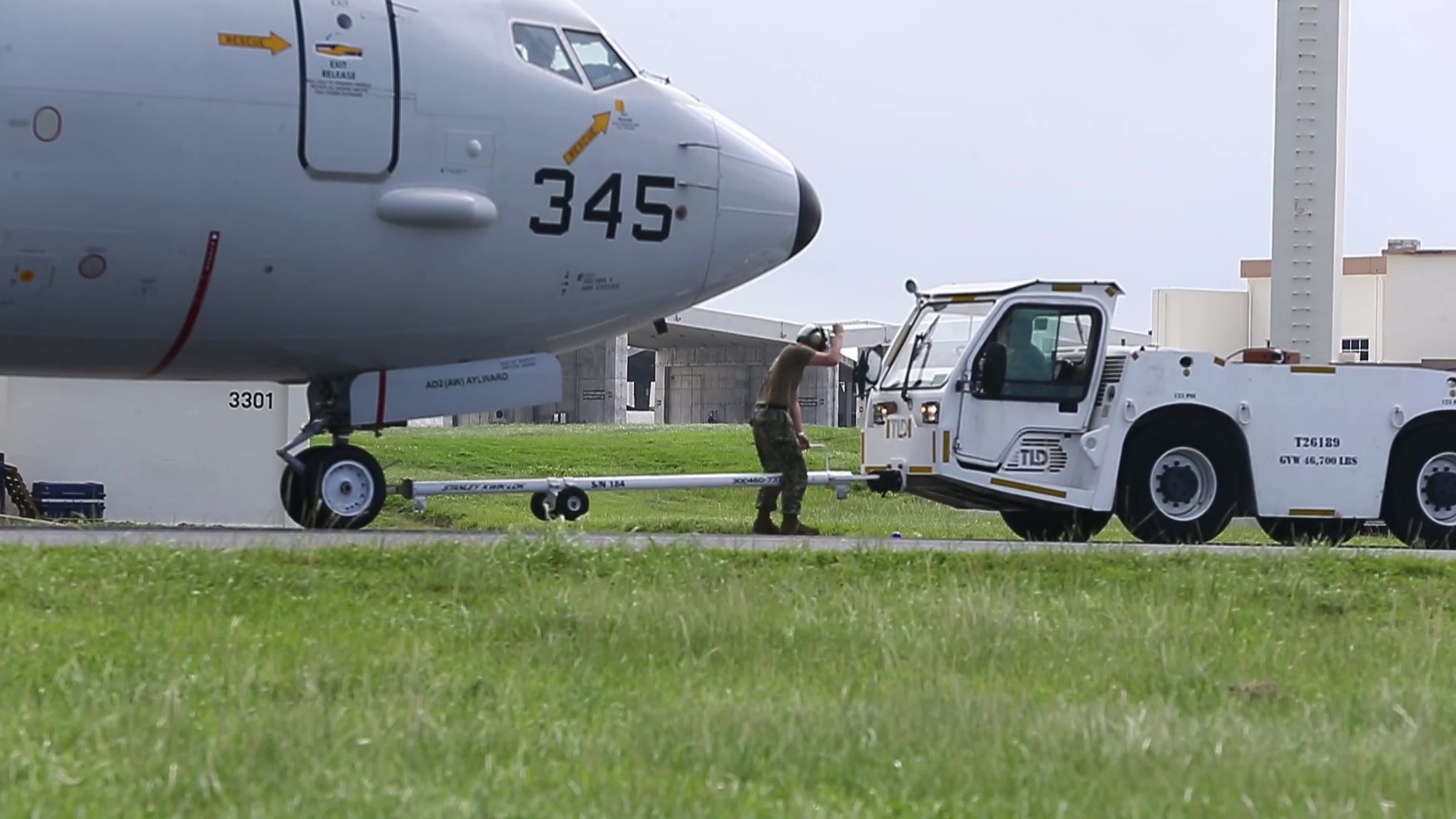 Marines with 9th Engineer Support Battalion and 3rd Transportation Battalion, Combat Logistics Regiment 3, 3rd Marine Logistics Group (MLG), conducted ground training evolutions with a U.S. Navy Poseidon P-8 with Patrol Squadron 1 during exercise Noble Fury 21, at Kadena Air Force Base, Okinawa, Japan, October 9, 2020. This exercise showcased the survivability and lethality of the Navy and Marine Corps Team while operating in a distributed maritime environment. (U.S. Marine Corps video by Cpl. Ryan Harvey)