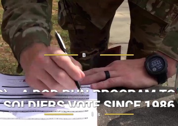Boots to Ballots: Registering Soldiers to Vote
