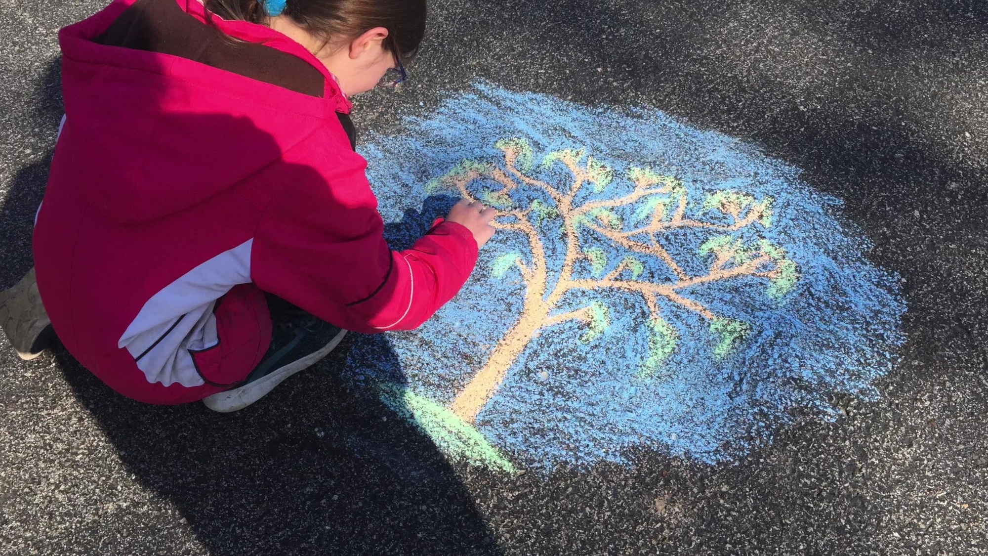 This video celebrates the month of the military child (April) through sidewalk chalk created by children in military families, with original background music by SSgt Tim Davis.