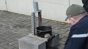 Grease Fire Demonstration for Fire Prevention Week B-ROLL