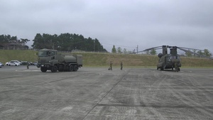 FSB rangers participate in flight operations on Camp Fuji
