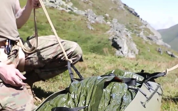 KFOR troops conduct mountaineering training in Kosovo