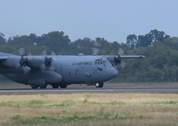 C-130s travel to Barksdale for aerial spray pest insect control efforts
