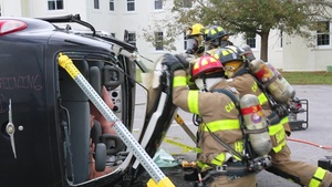 Marine Corps Base Camp Lejeune and the Jacksonville Fire Department conduct chemical, biological, radiological, nuclear, and explosive training