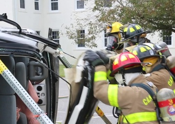 Marine Corps Base Camp Lejeune and the Jacksonville Fire Department conduct chemical, biological, radiological, nuclear, and explosive training