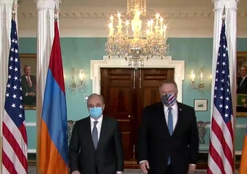 Secretary Pompeo meets with Armenian Foreign Minister Zohrab Mnatsakanyan, at the Department of State.