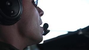 KC-135 Refuels AWACS Over the USCENTCOM AOR