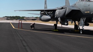 Fueling F-15E Strike Eagle During Agile Flag 21-1 B-Roll