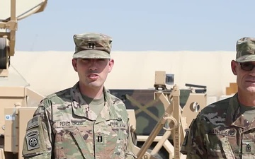 Soldiers from 101st Division Sustainment Brigade give shoutout