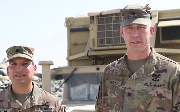 Soldiers from 101st Division Sustainment Brigade give shout out