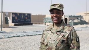 101st Division Sustainment Brigade Soldier gives shout out