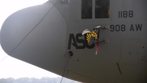 908th Unveils Alabama State University Logo on C-130 Aircraft