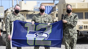 Seattle Seahawks Shoutout - Lt. Cmdr. David Johnston, Cmdr. Kory Anglesey, Cmdr. Schultz