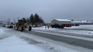 Seasonal snow clearing is underway on Fort Wainwright