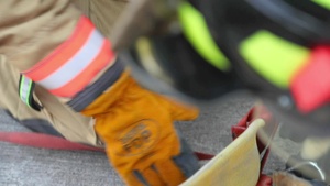 U.S. Navy's dual aircraft carrier firefighting drill