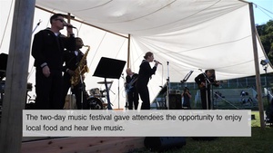U.S. 7th Fleet Band Orient Express Popular Music Group plays at the Ikego Forest Music Festival