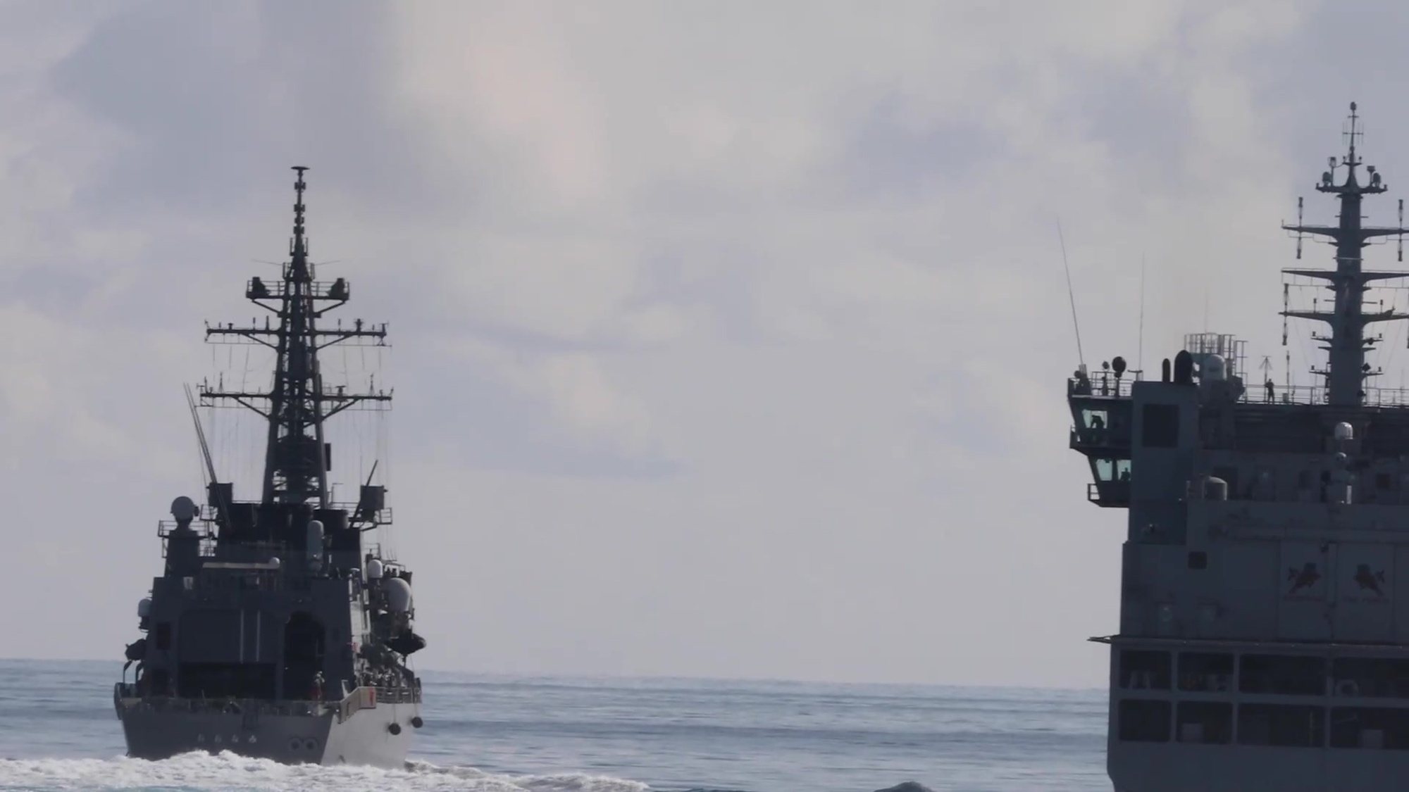 The Arleigh Burke-class guided-missile destroyer USS John S. McCain (DDG 56) conducts replenishment-at-sea with the Indian Navy Deepak-class fleet tanker INS Shakti (A 57) along with the Royal Australian Navy (RAN) Anzac-class frigate HMAS Ballarat (FFH 155) during Malabar 2020. Malabar is an India-led multinational exercise designed to enhance cooperation between Indian Navy (IN), Royal Australian Navy (RAN), Japan Maritime Self-Defense Force (JMSDF) and U.S. maritime forces. Australian, Indian, Japanese and American maritime forces routinely operate together in the Indo-Pacific, fostering a cooperative approach toward regional security and stability.