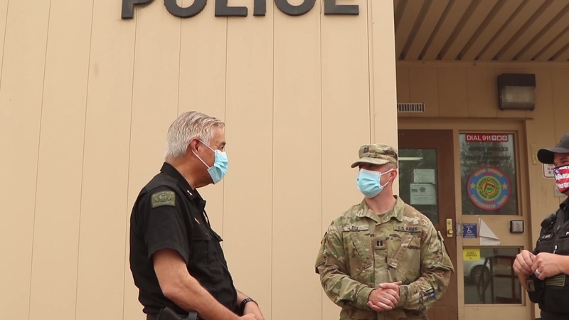 Oregon National Guard and Warm Springs Police department work together to tackle Lionshead fire