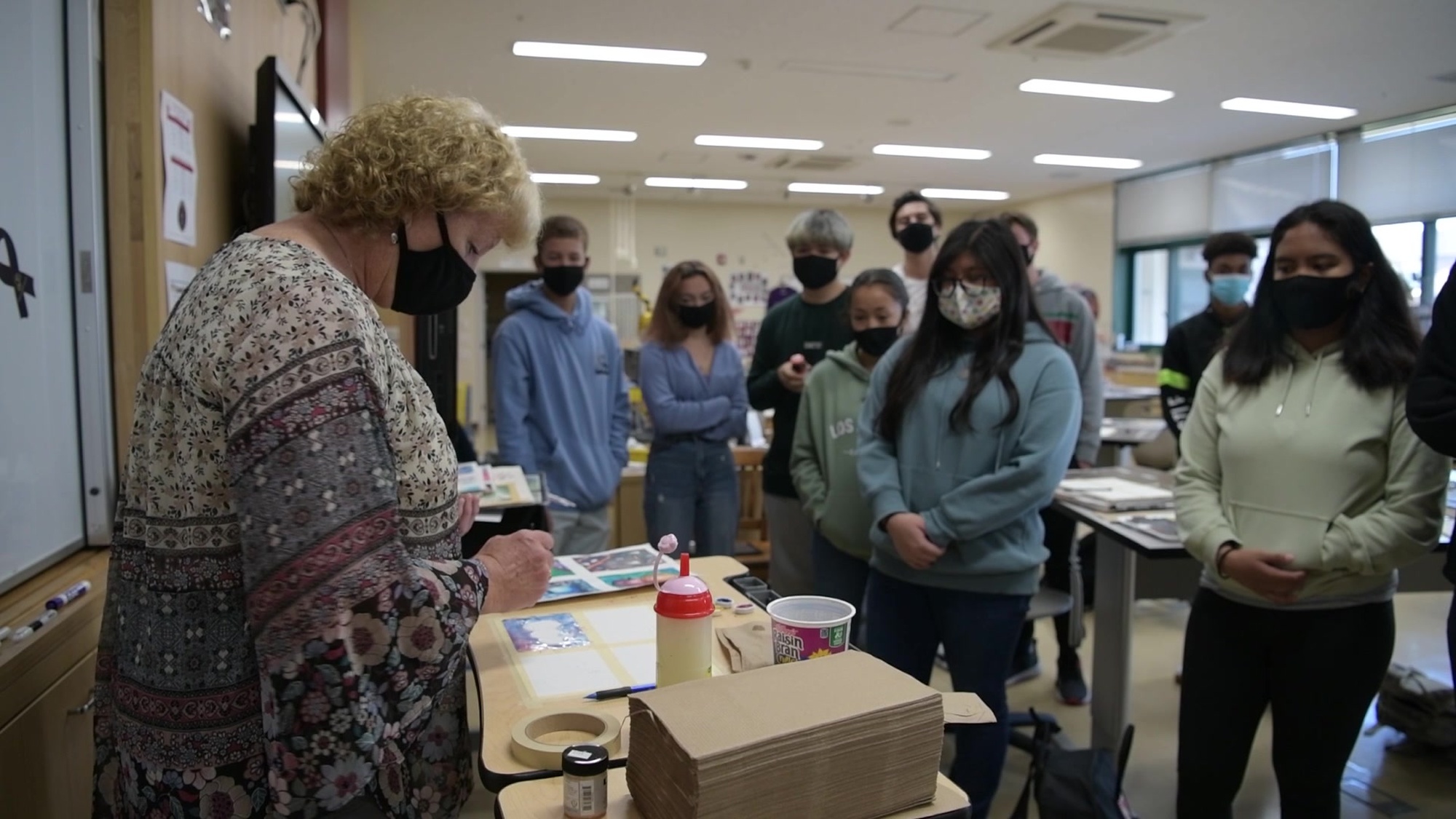 Mrs. Sandra Lewis, art teacher, Matthew C. Perry High School, Marine Corps Air Station Iwakuni recently won the “Mayor’s Award,” in Iwakuni’s 64th Art Exhibition Oct. 3, 2020. Sandra Lewis is the first foreigner to win this award in 64 years. (U.S. Marine Corps video by Lance Cpl. Lennon Dregoiw)