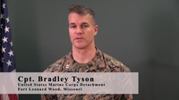 Marine Capt. Bradley Tyson Veterans Day Message