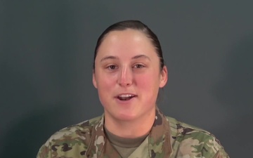 Capt. Emily Gasvoda sends a Veterans Day message to veterans