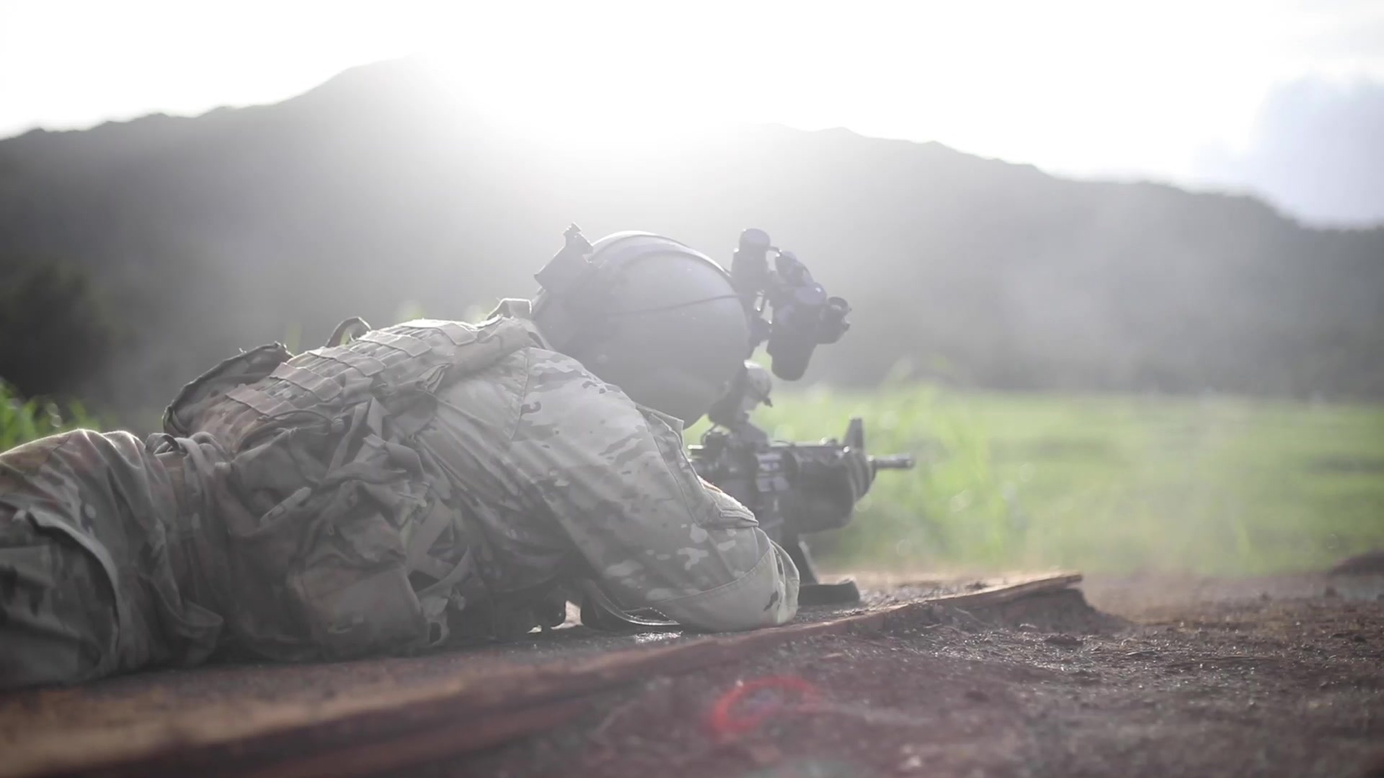 Soldiers assigned to the 3rd Infantry Brigade Combat Team, 25th Infantry Division conduct weapons qualification as part of a modernization effort of the enhanced night vision goggles-binoculars (ENVG-Bs) and the family of weapon sights-individuals (FWS-Is) thermal sensors at Schofield Barracks, Hawaii on November 5, 2020. The new ENVG-Bs and FWS-Is allow Soldiers to conduct thermal scanning during daytime and nighttime operations as well as the capability to see around corners or other obstacles with the use of the new technology system. (U.S. Army video by 1st Lt. Angelo Mejia)
