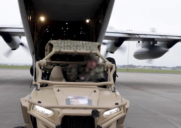 352 SOW Special Tactics Operators train with MRZR and Swedish C-130H