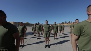 Delta Company Motivational Run and Platoon Introductions