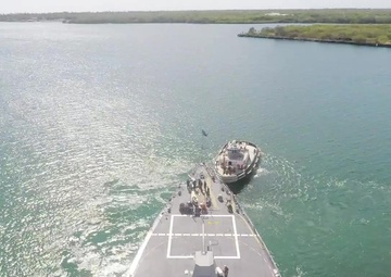 USS Wayne E. Meyer (DDG 108) successfully undocks from Pearl Harbor Naval Shipyard &amp; IMF's Dry Dock #4